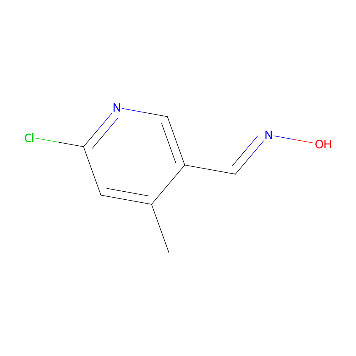 6-Chloro-4-methyl-3-pyridinecarboxaldehyde oxime molecular structure, CAS 1355246-60-4