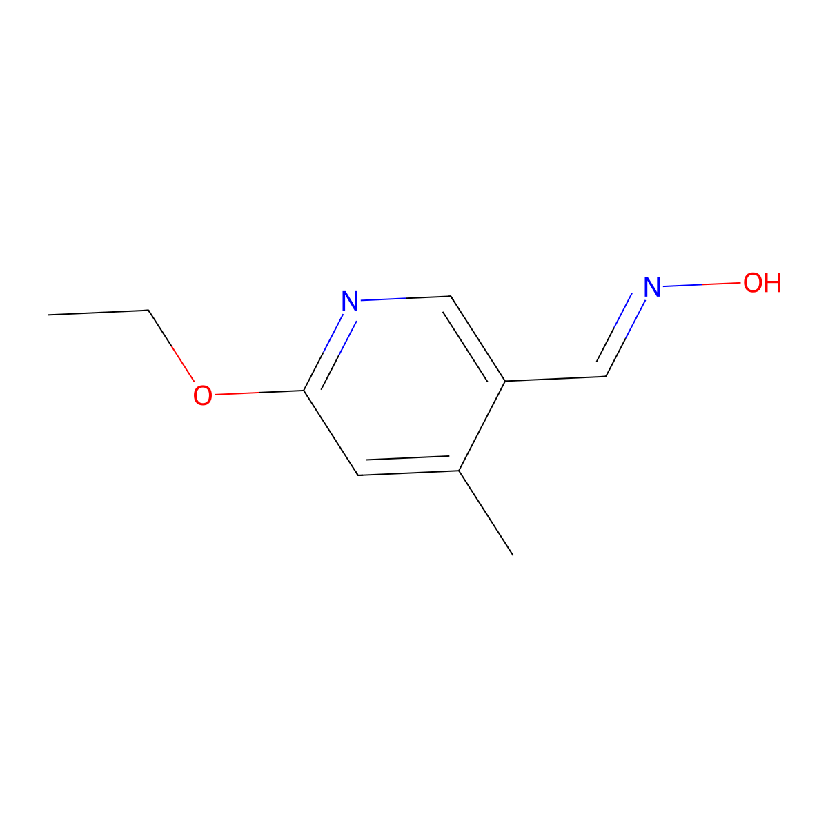 6-Ethoxy-4-methyl-3-pyridinecarboxaldehyde oxime molecular structure, CAS 1355246-64-8