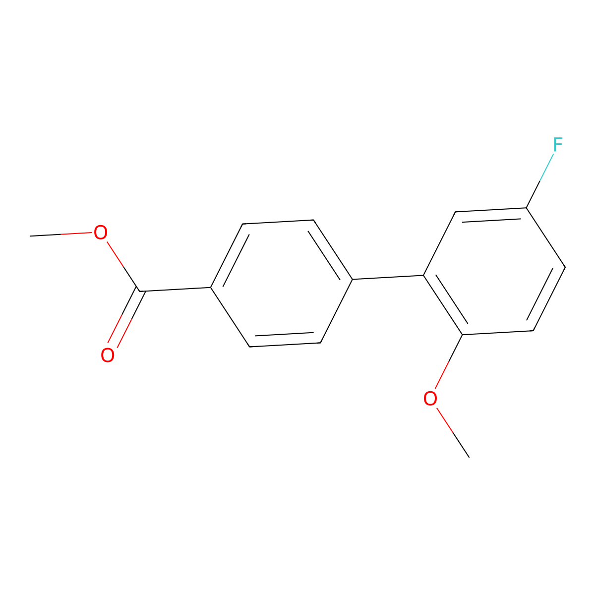 Methyl 4-(5-fluoro-2-methoxyphenyl)benzoate molecular structure, CAS 1355246-83-1