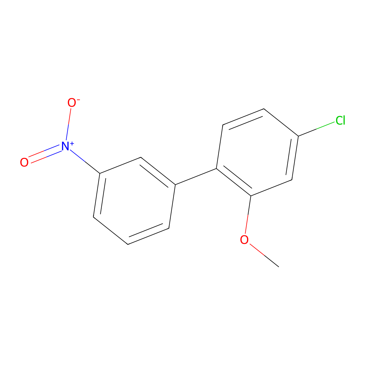 4-Chloro-2-methoxy-1-(3-nitrophenyl)benzene molecular structure, CAS 1355246-85-3