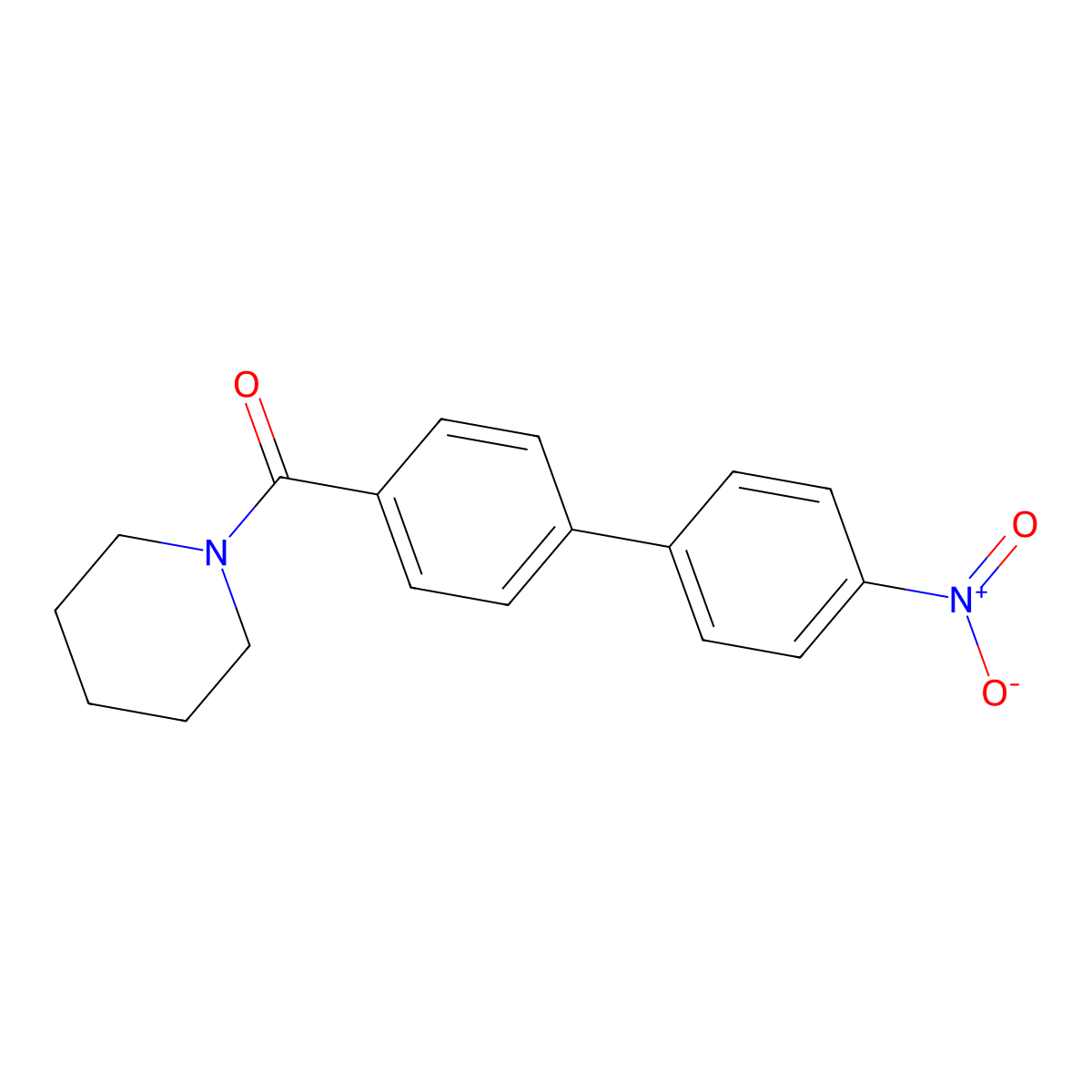 1-{[4-(4-Nitrophenyl)phenyl]carbonyl}piperidine molecular structure, CAS 1355246-86-4