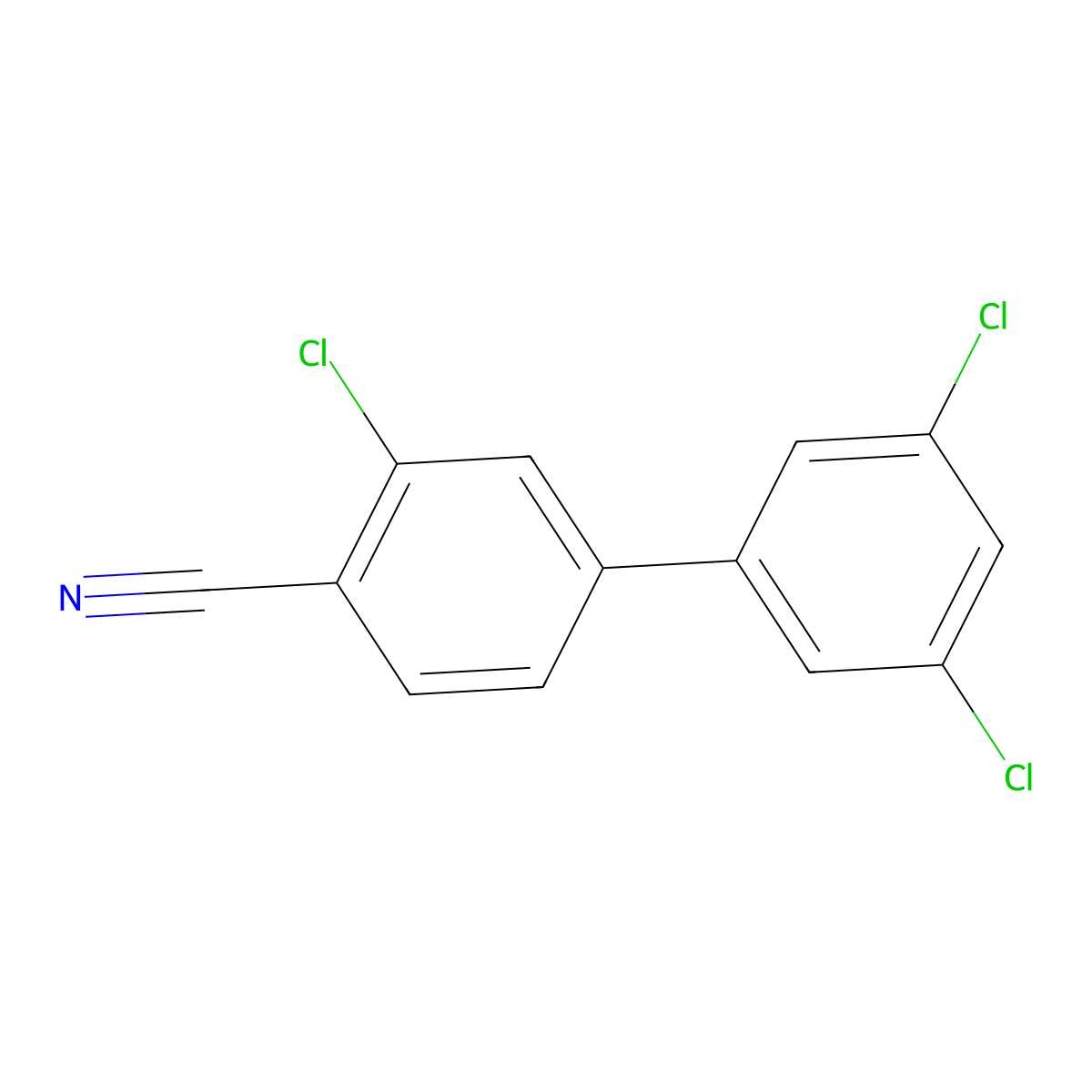 2-Chloro-4-(3,5-dichlorophenyl)benzonitrile molecular structure, CAS 1355246-88-6