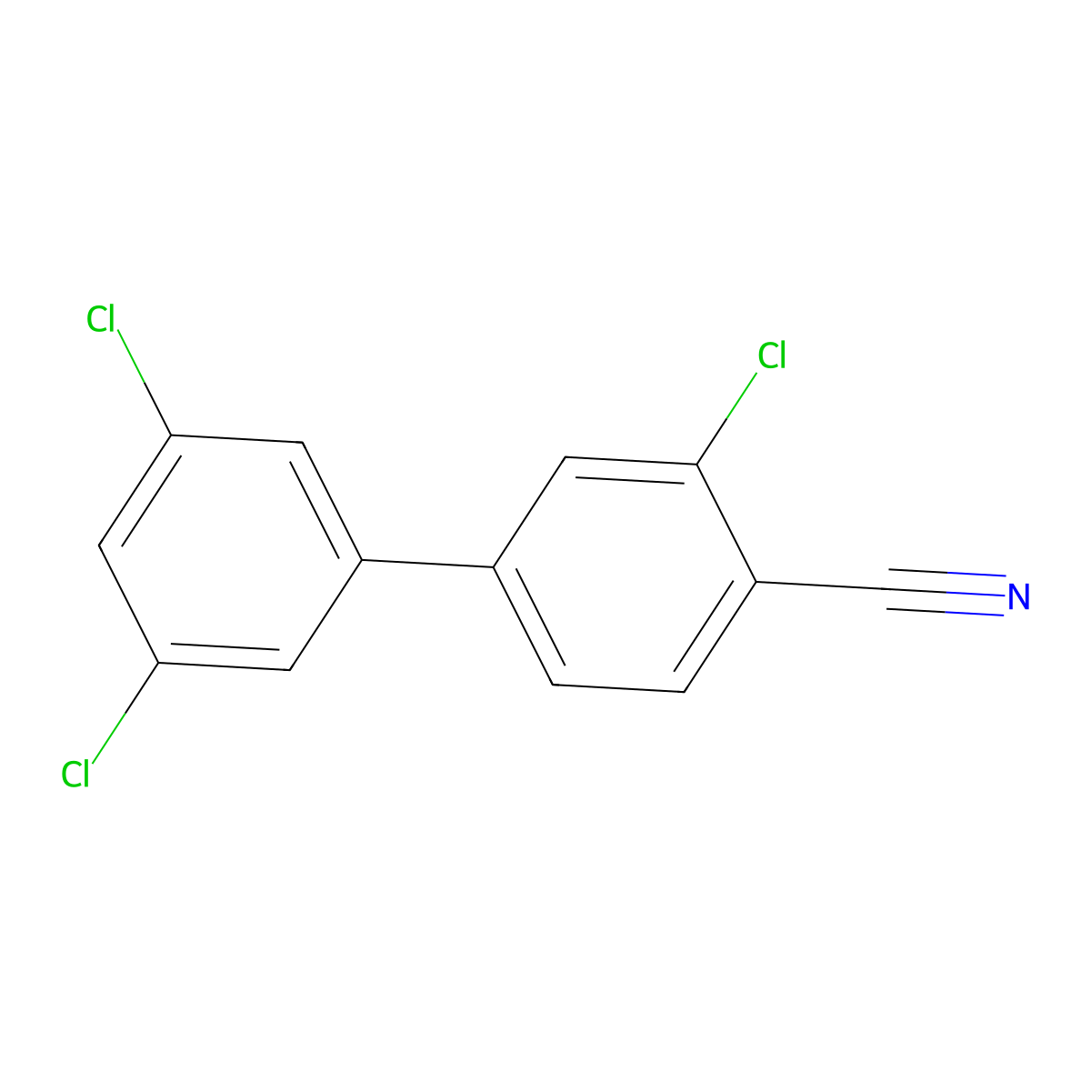 2-Chloro-4-(3,5-dichlorophenyl)benzonitrile molecular structure, CAS 1355246-88-6