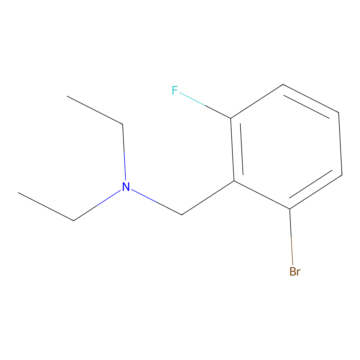 N,N-Diethyl 2-bromo-6-fluorobenzylamine molecular structure, CAS 1355246-95-5