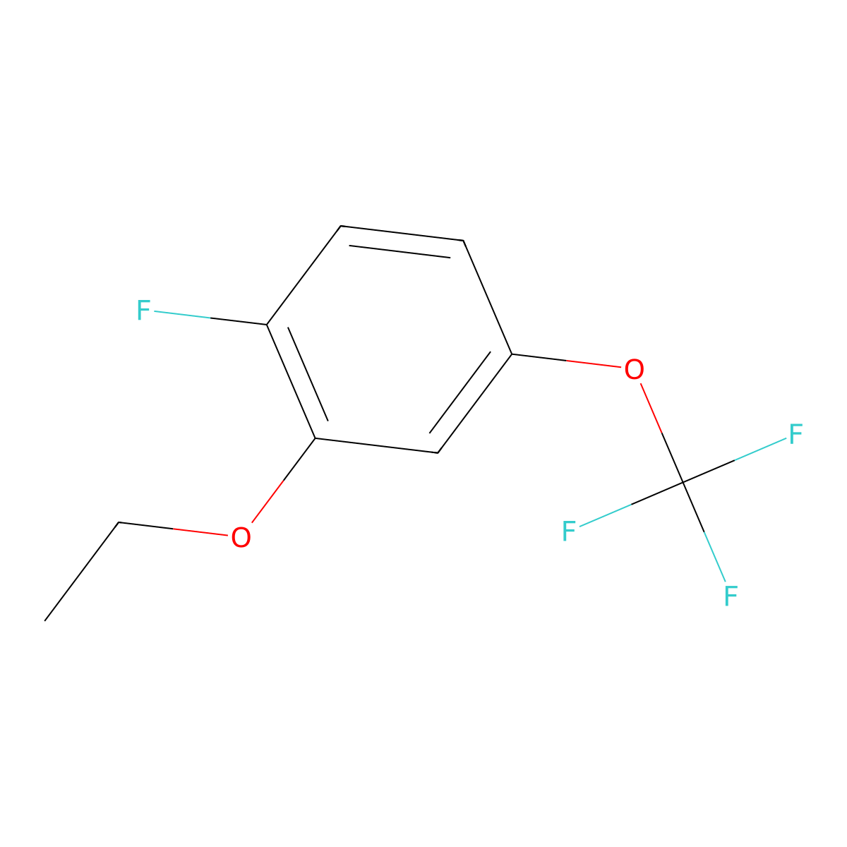 2-Ethoxy-1-fluoro-4-(trifluoromethoxy)benzene molecular structure, CAS 1355247-03-8
