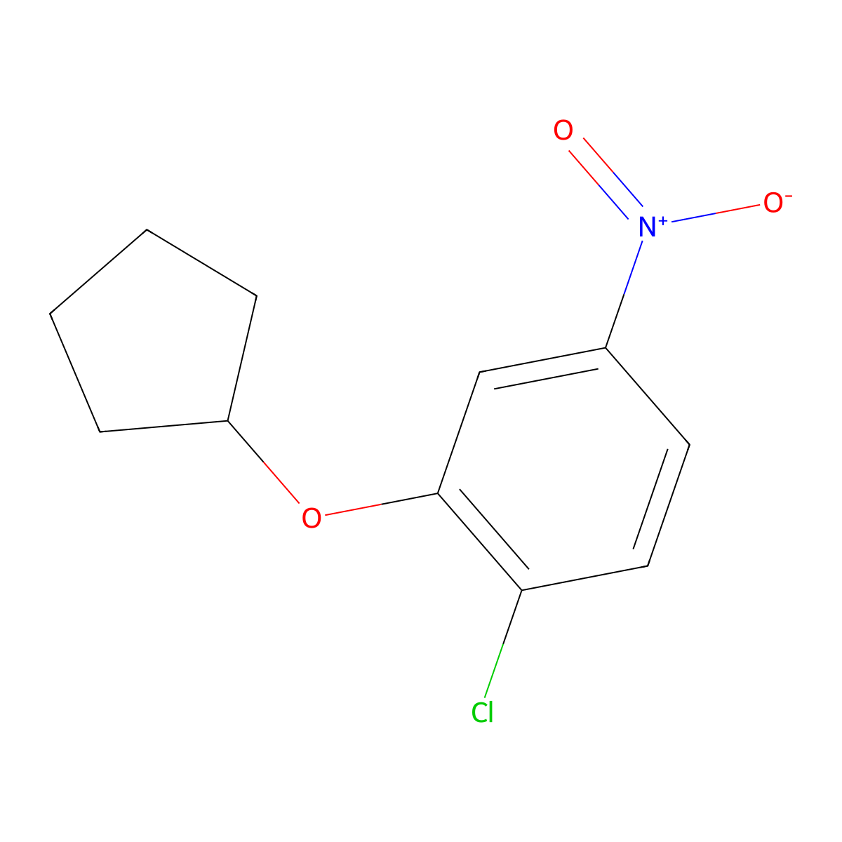 1-Chloro-2-(cyclopentyloxy)-4-nitrobenzene molecular structure, CAS 1355247-04-9