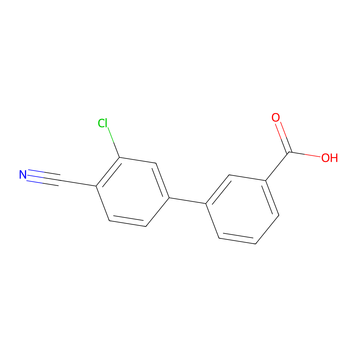 3-(3-Chloro-4-cyanophenyl)benzoic acid molecular structure, CAS 1355247-06-1