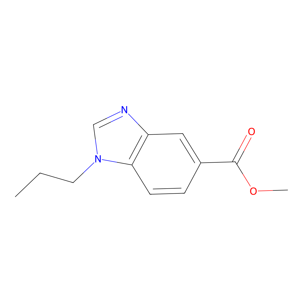 Methyl 1-propylbenzoimidazole-5-carboxylate molecular structure, CAS 1355247-11-8