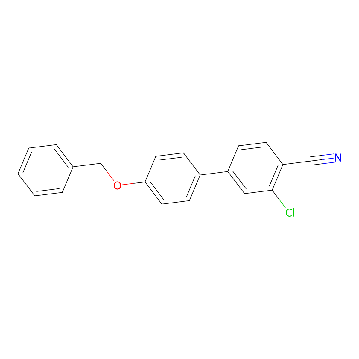 4-[4-(Benzyloxy)phenyl]-2-chlorobenzonitrile molecular structure, CAS 1355247-14-1