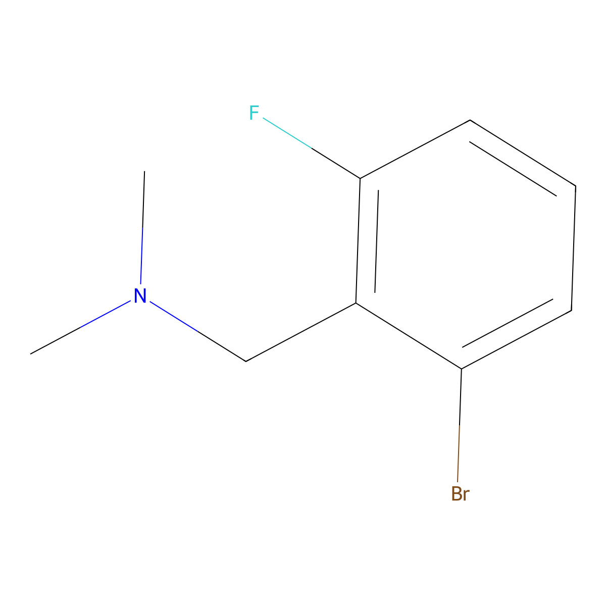 N,N-Dimethyl 2-bromo-6-fluorobenzylamine molecular structure, CAS 1355247-17-4