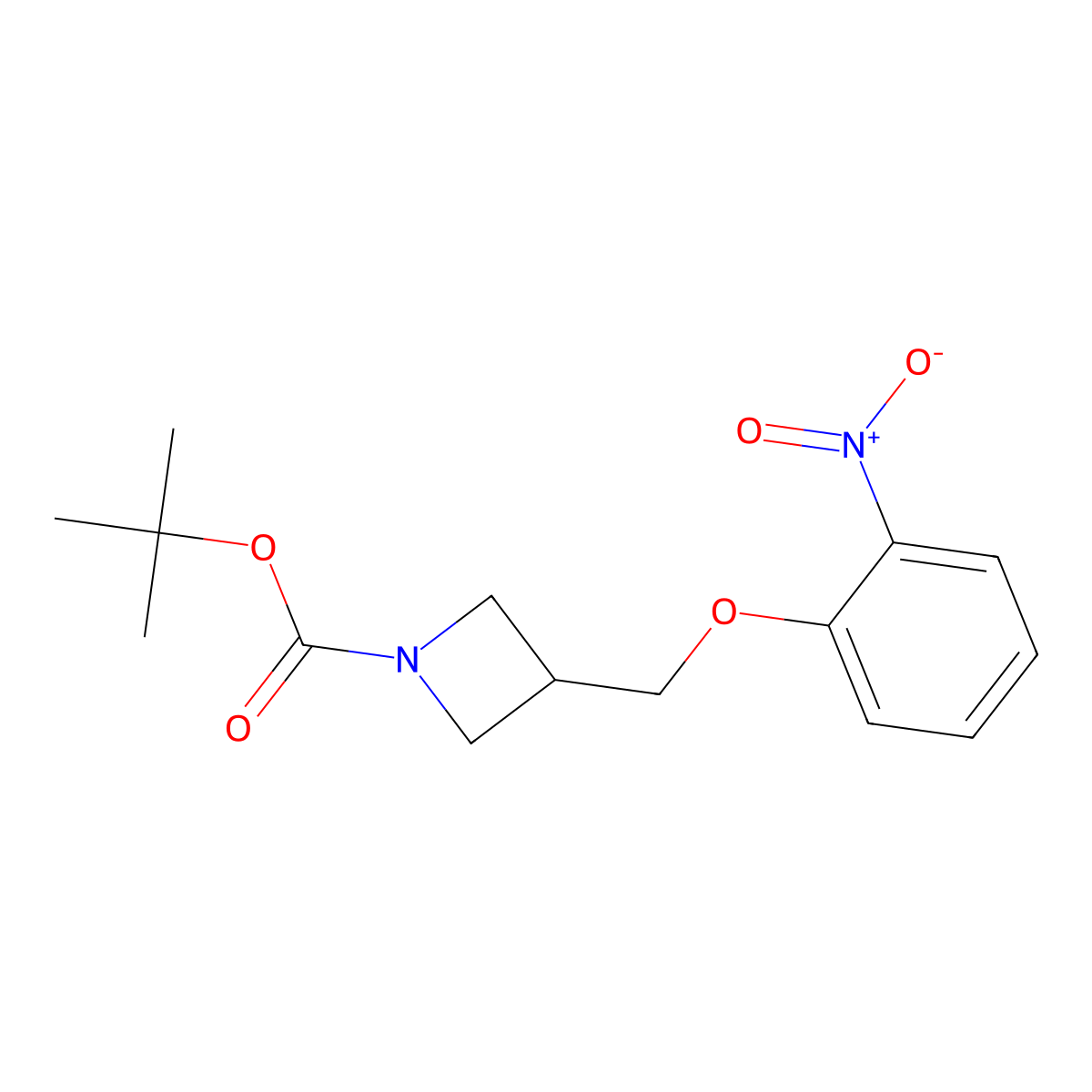 1-BOC-3-(2-nitrophenoxymethyl)azetidine molecular structure, CAS 1355247-20-9