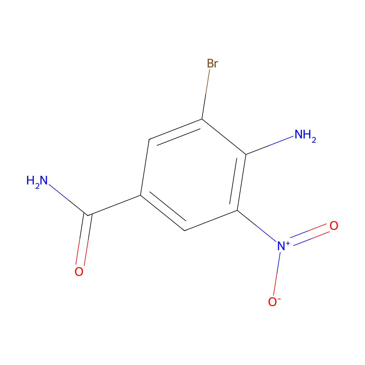 4-Amino-3-bromo-5-nitrobenzamide molecular structure, CAS 1355247-21-0