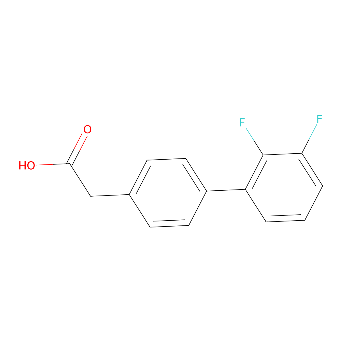 4-(2,3-Difluorophenyl)phenylacetic acid molecular structure, CAS 1355247-27-6