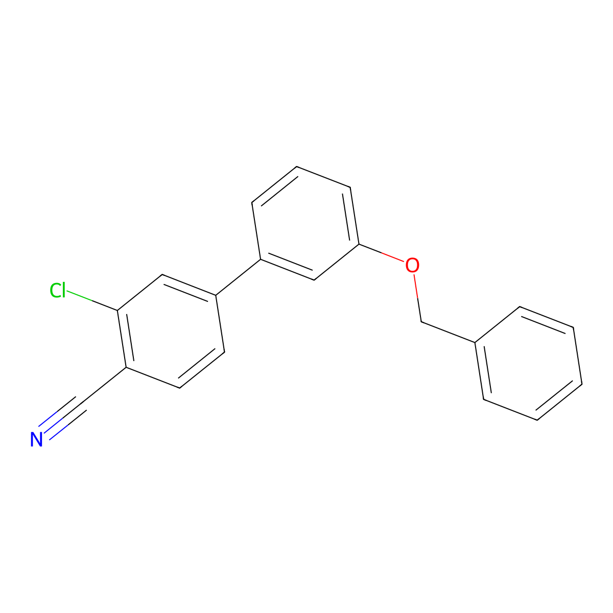 4-[3-(Benzyloxy)phenyl]-2-chlorobenzonitrile molecular structure, CAS 1355247-40-3