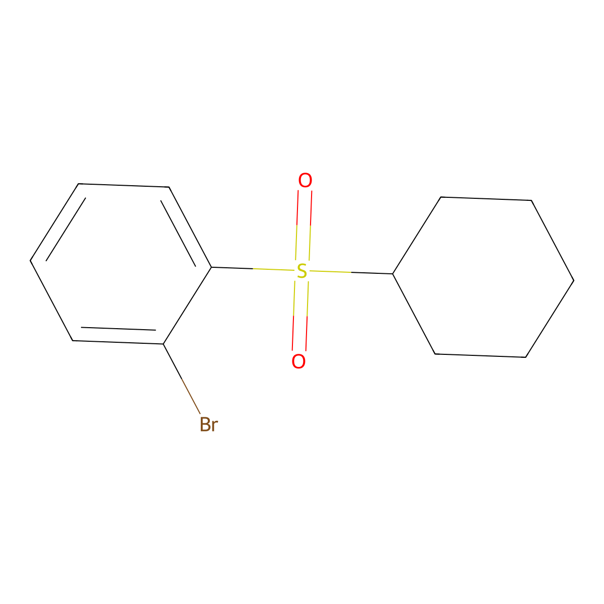 1-Bromo-2-(cyclohexanesulfonyl)benzene molecular structure, CAS 1355247-43-6