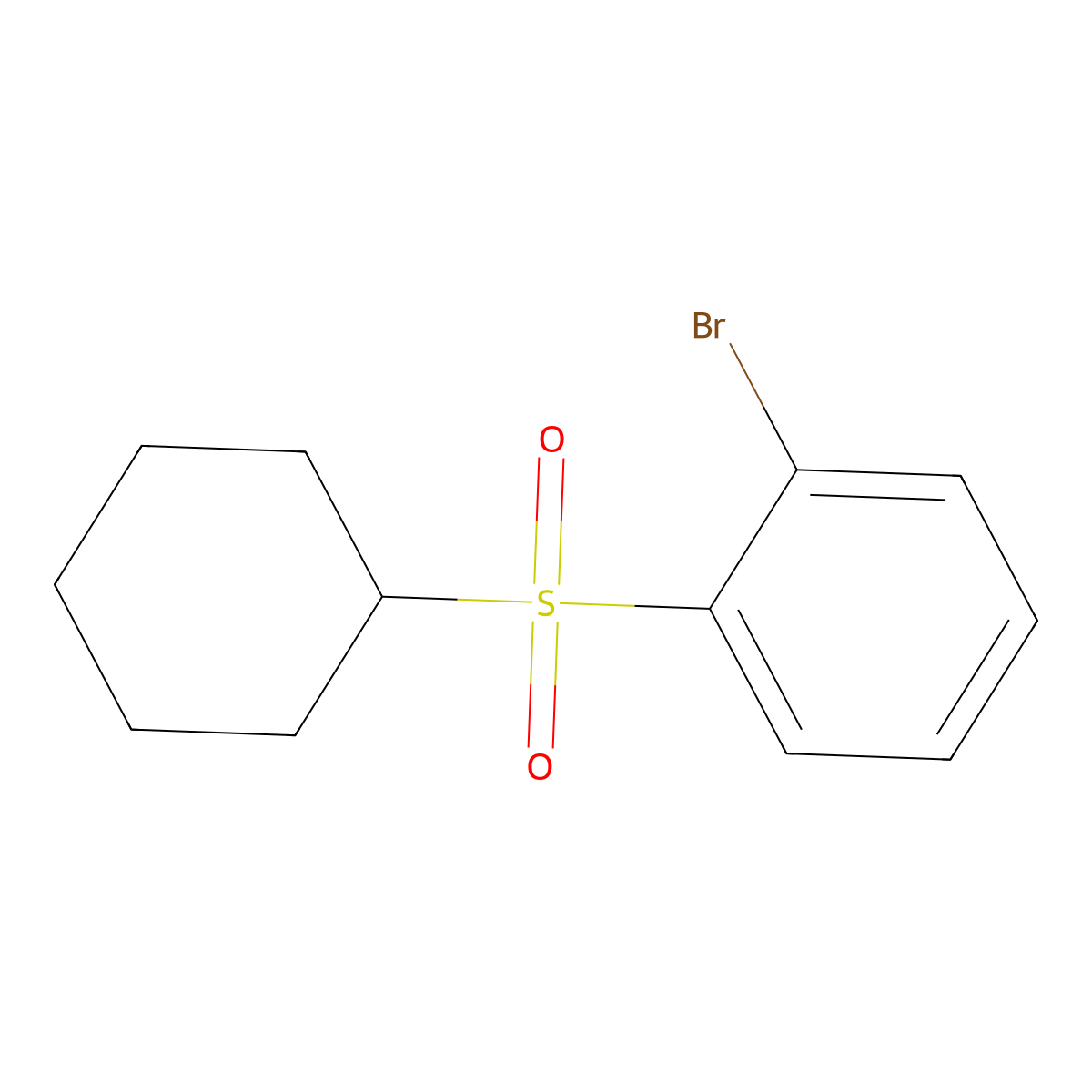 1-Bromo-2-(cyclohexanesulfonyl)benzene molecular structure, CAS 1355247-43-6