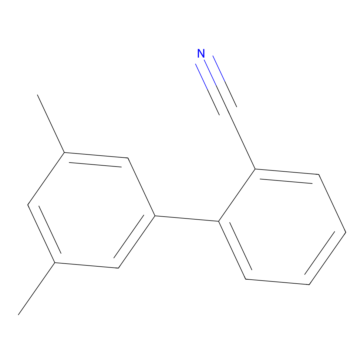 2-(3,5-Dimethylphenyl)benzonitrile molecular structure, CAS 1355247-46-9