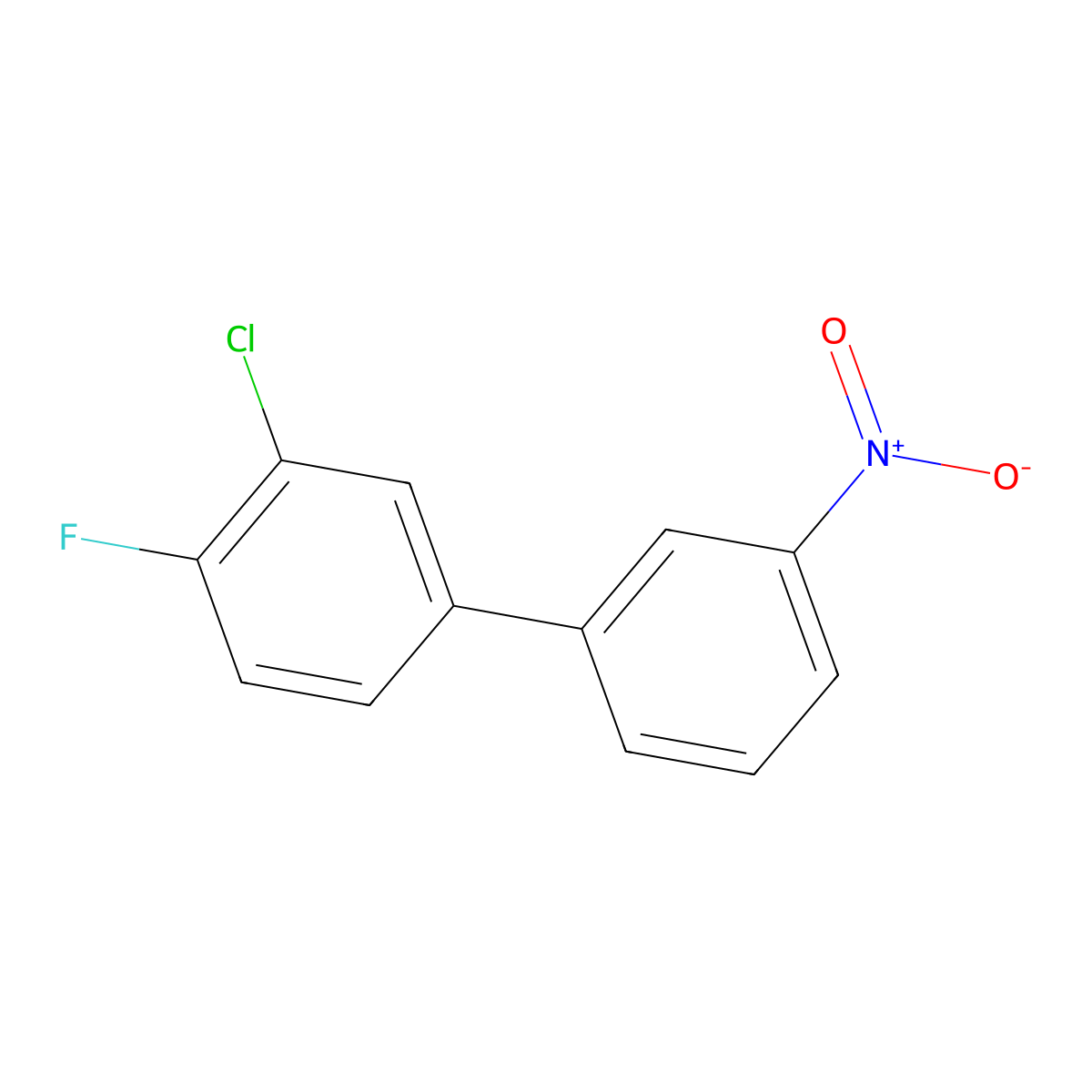 2-Chloro-1-fluoro-4-(3-nitrophenyl)benzene molecular structure, CAS 1355247-49-2