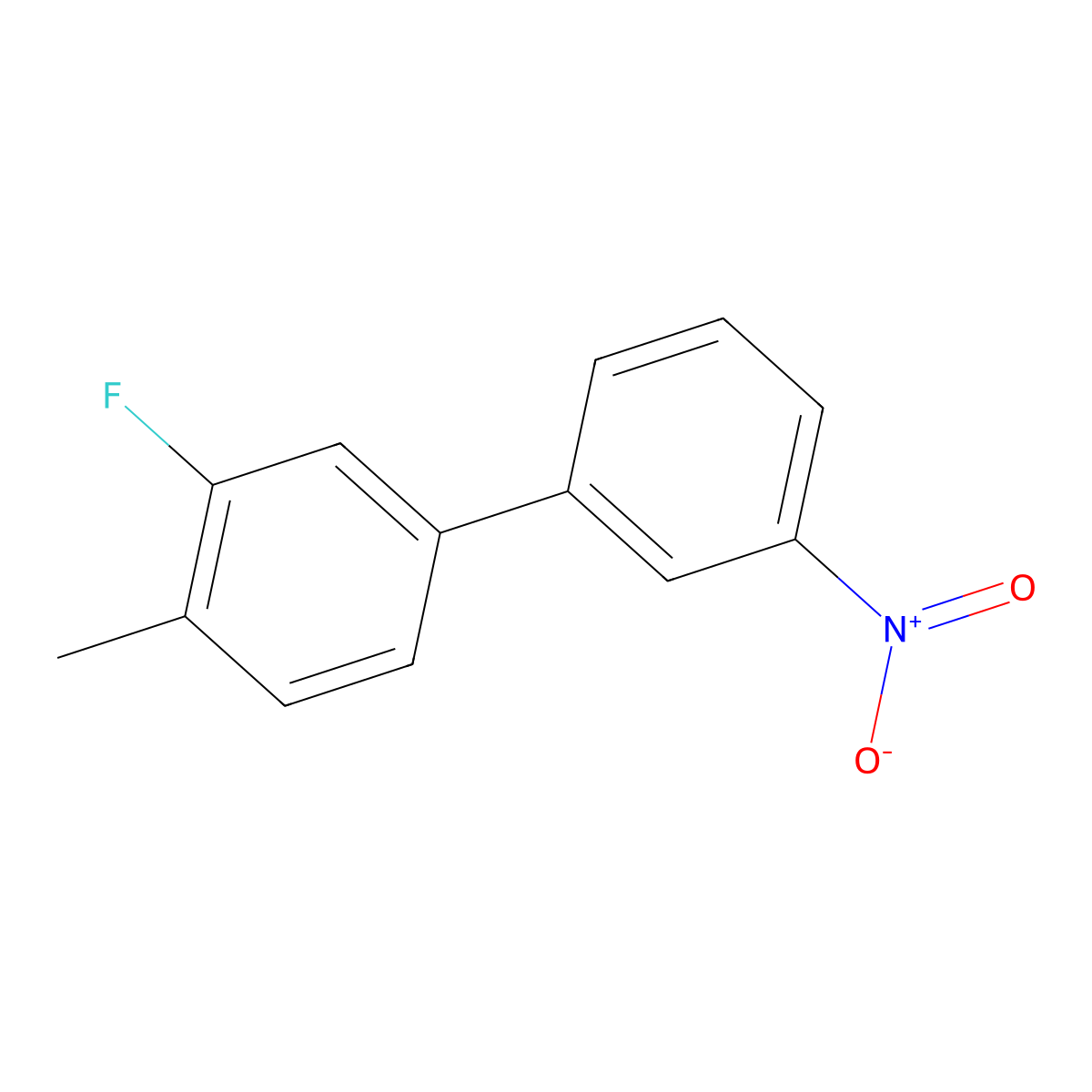 2-Fluoro-1-methyl-4-(3-nitrophenyl)benzene molecular structure, CAS 1355247-53-8