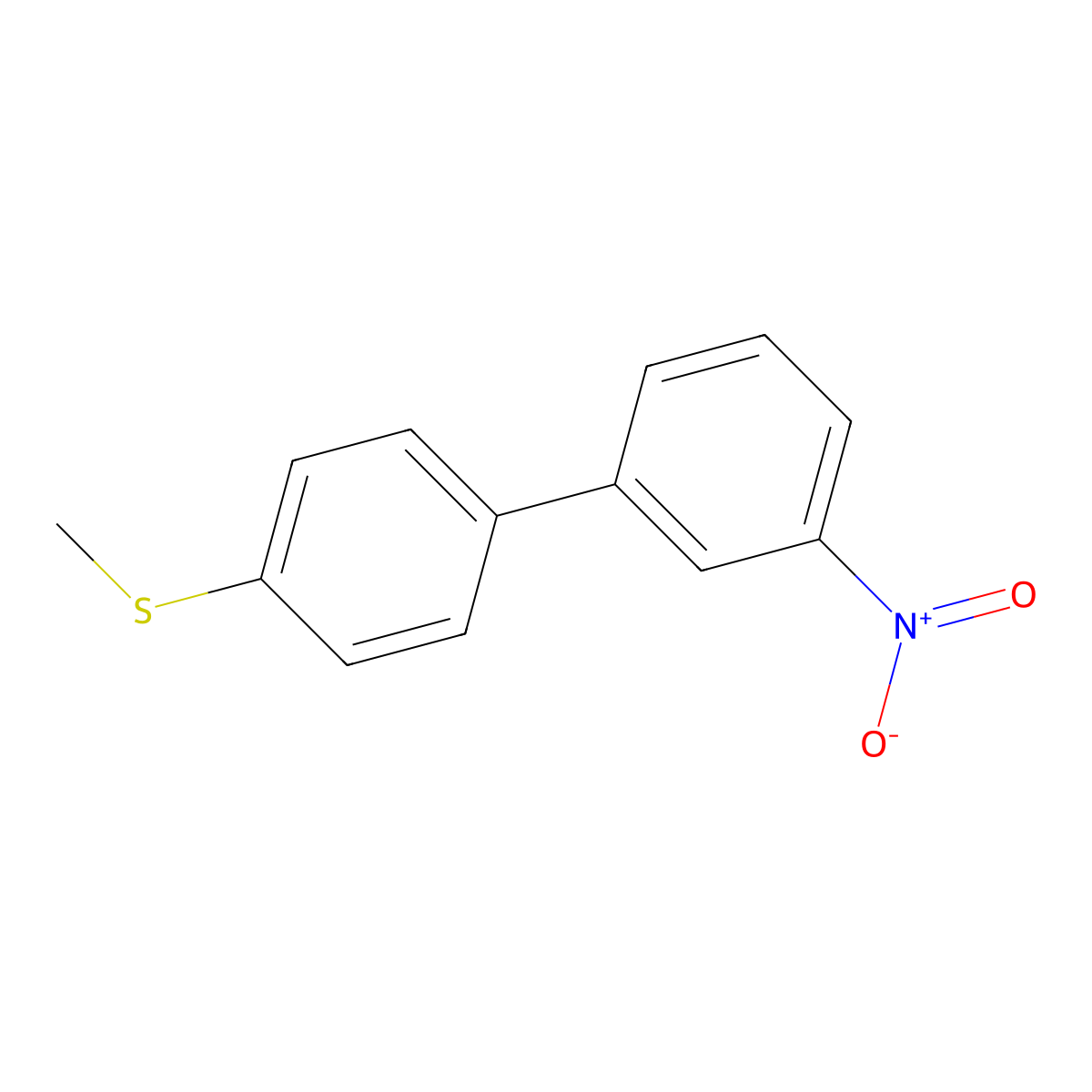 1-(Methylsulfanyl)-4-(3-nitrophenyl)benzene molecular structure, CAS 1355247-56-1