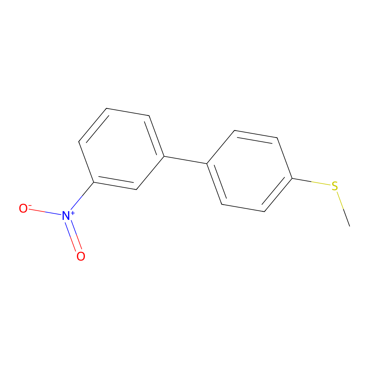 1-(Methylsulfanyl)-4-(3-nitrophenyl)benzene molecular structure, CAS 1355247-56-1