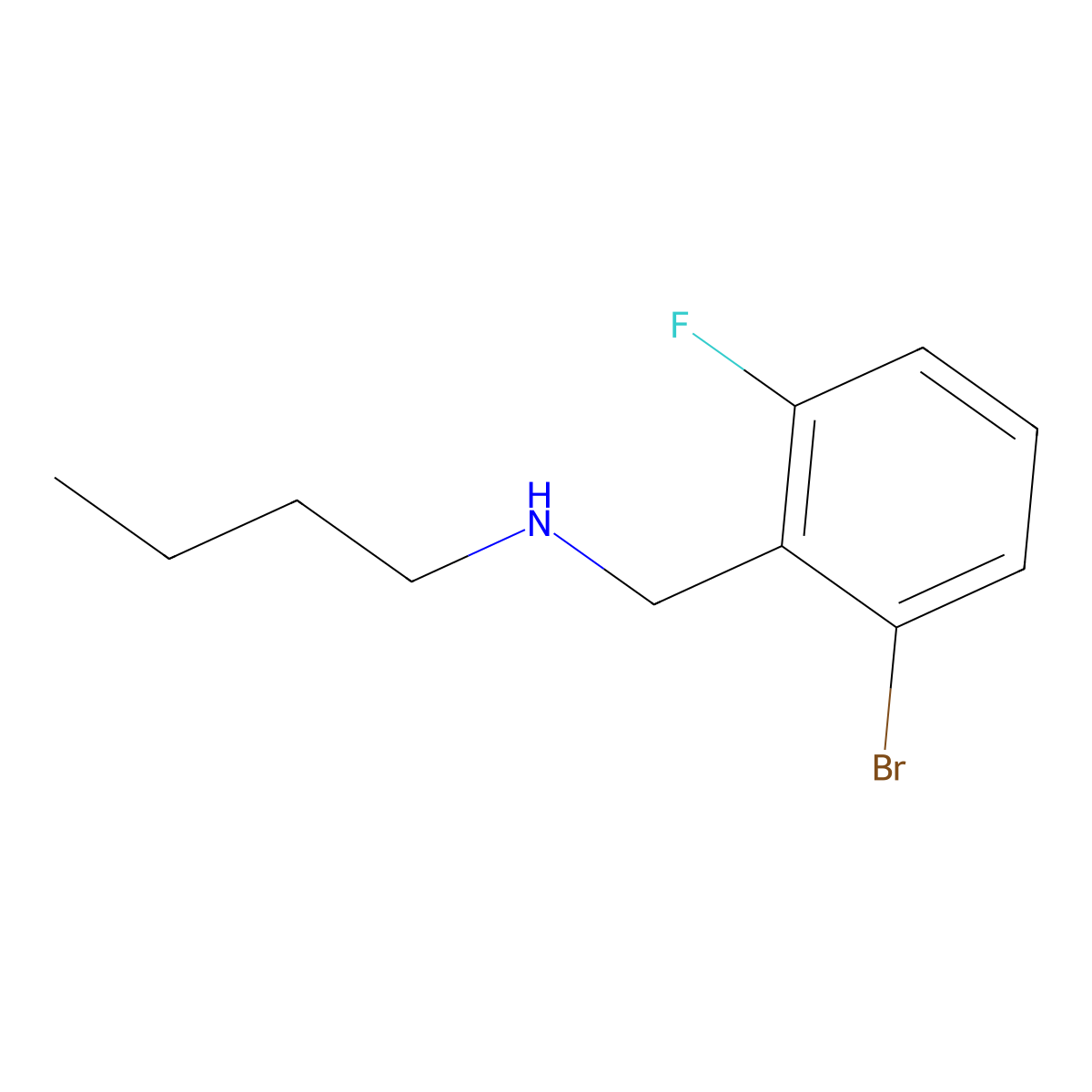 N-Butyl 2-bromo-6-fluorobenzylamine molecular structure, CAS 1355247-58-3