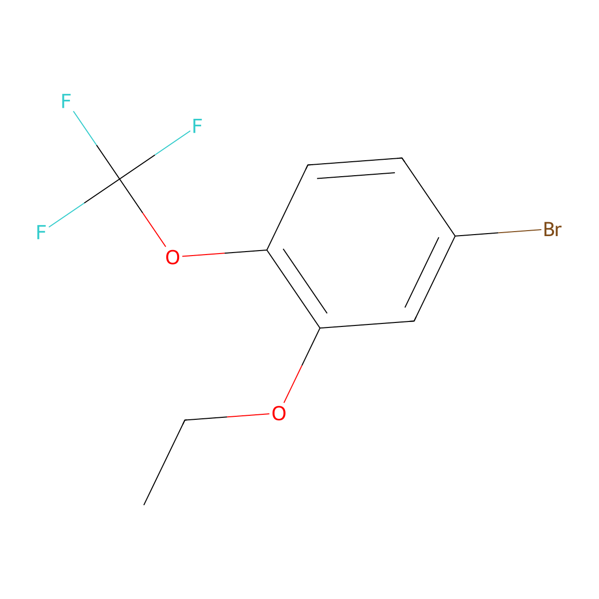 4-Bromo-2-ethoxy-1-(trifluoromethoxy)benzene molecular structure, CAS 1355247-61-8
