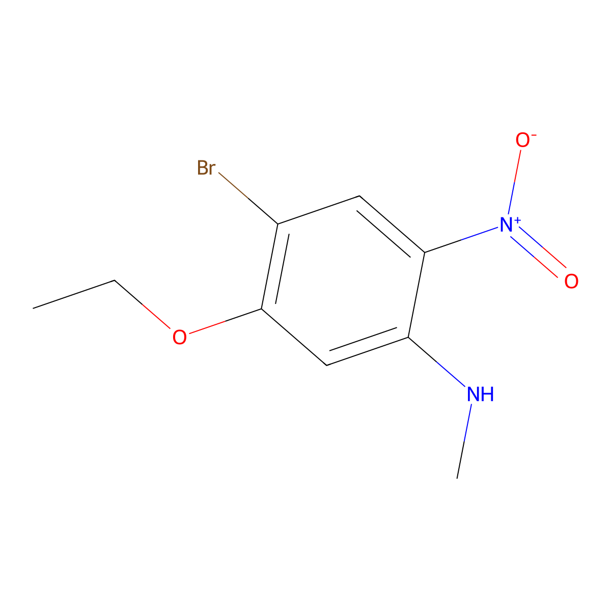 4-Bromo-5-ethoxy-N-methyl-2-nitroaniline molecular structure, CAS 1355247-76-5