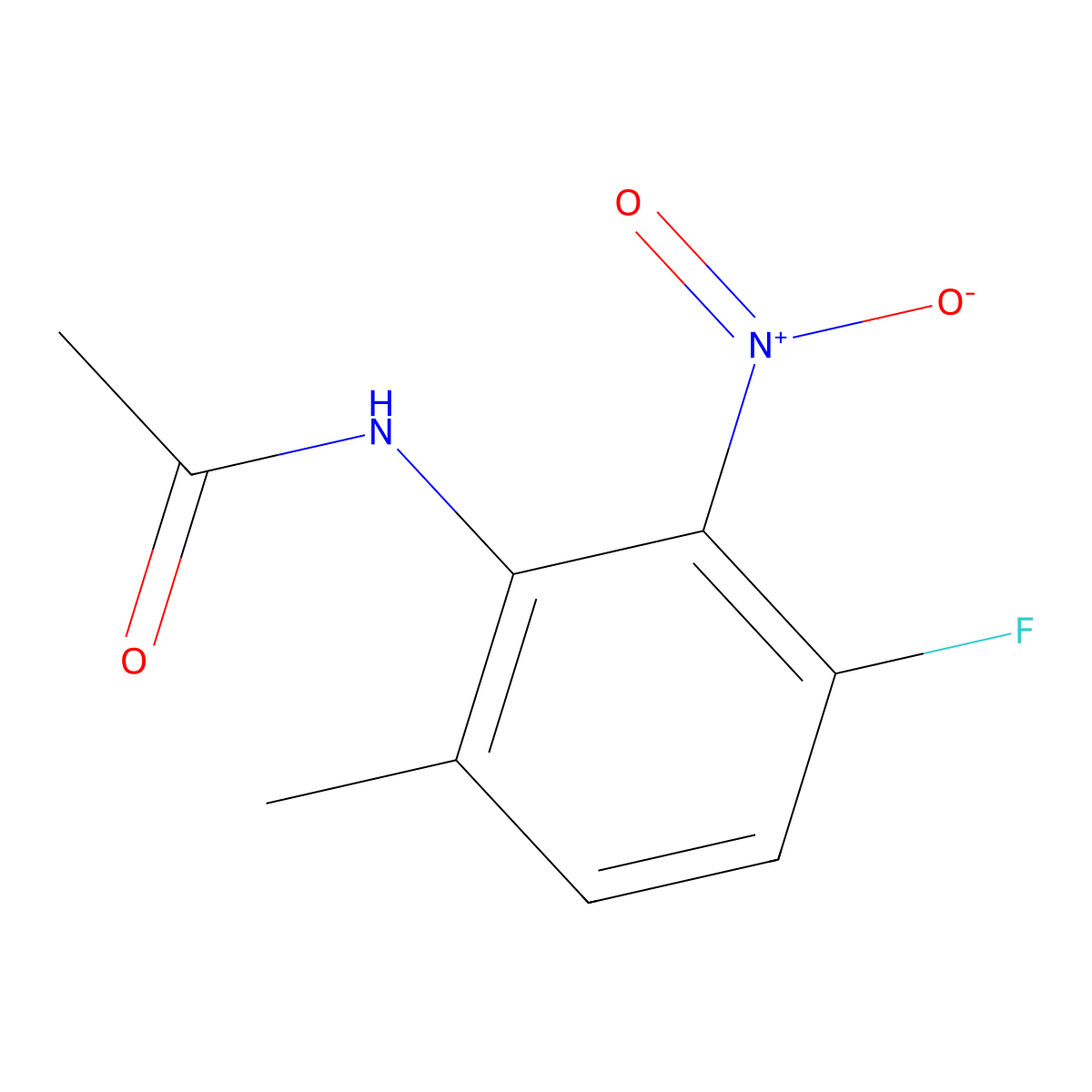 2-Acetamido-4-fluoro-3-nitrotoluene molecular structure, CAS 1355247-77-6