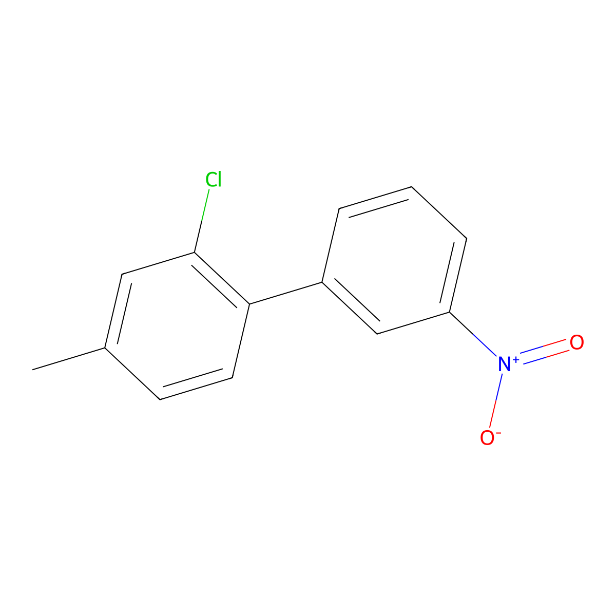 2-Chloro-4-methyl-1-(3-nitrophenyl)benzene molecular structure, CAS 1355247-82-3