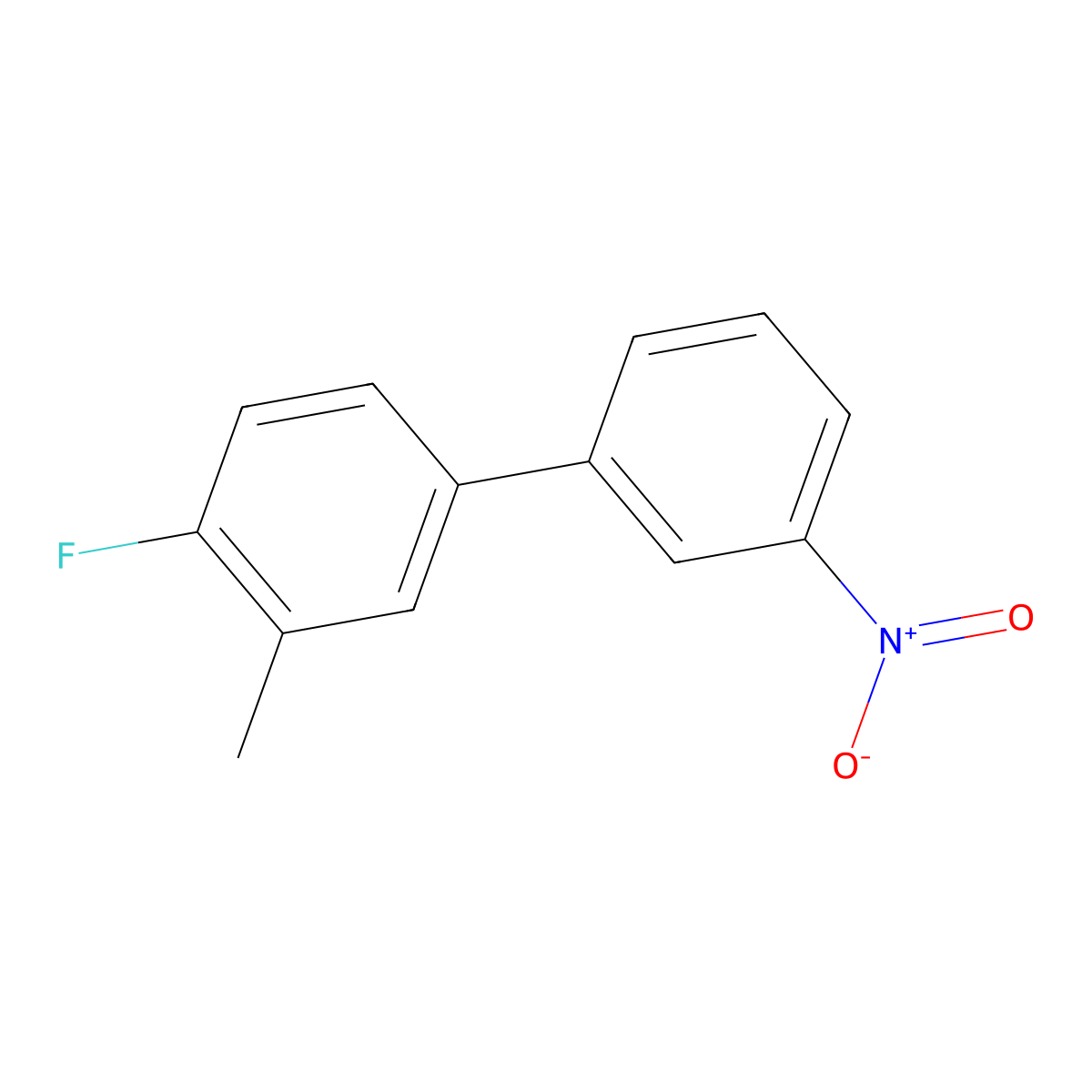 1-Fluoro-2-methyl-4-(3-nitrophenyl)benzene molecular structure, CAS 1355247-86-7