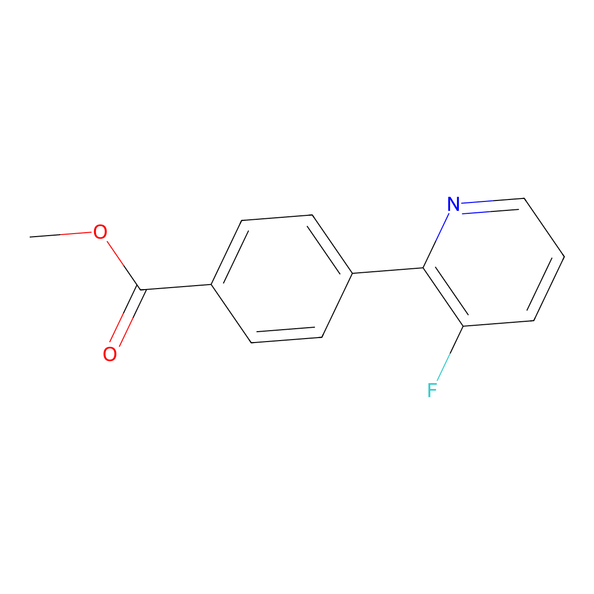 Methyl 4-(3-fluoropyridin-2-yl)benzoate molecular structure, CAS 1355247-87-8