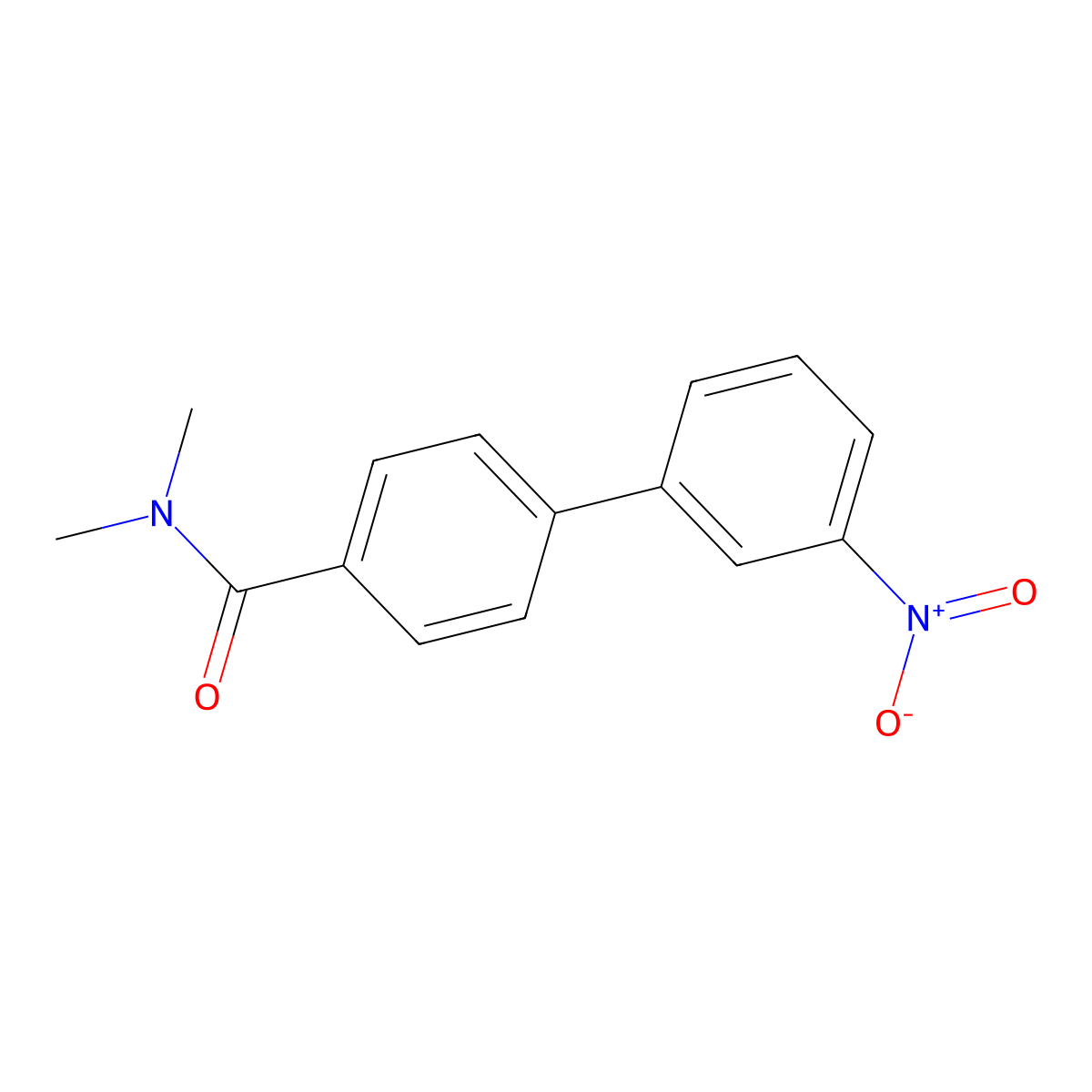 N,N-Dimethyl-4-(3-nitrophenyl)benzamide molecular structure, CAS 1355247-88-9