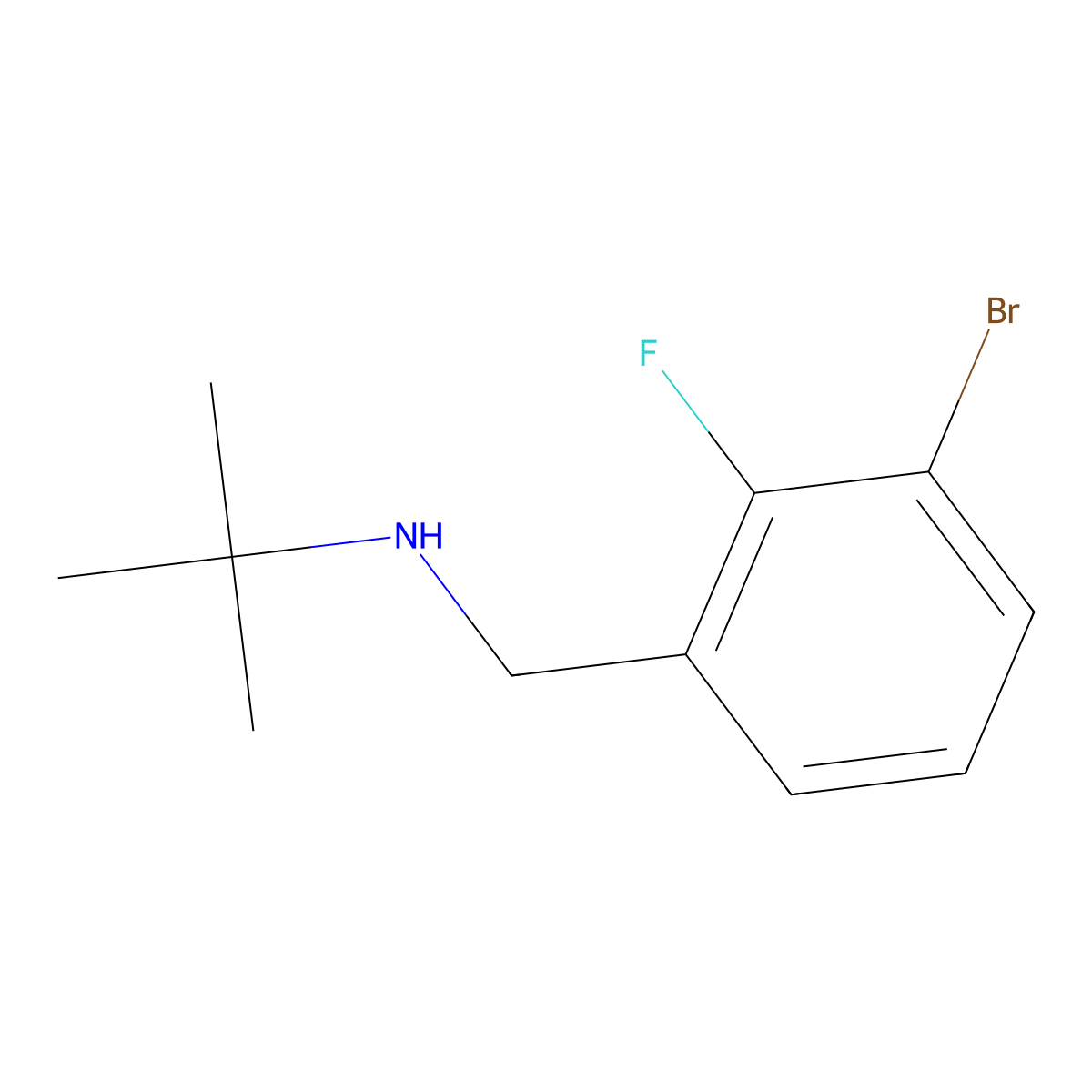 1-Bromo-3-(t-butylaminomethyl)-2-fluorobenzene molecular structure, CAS 1355247-91-4