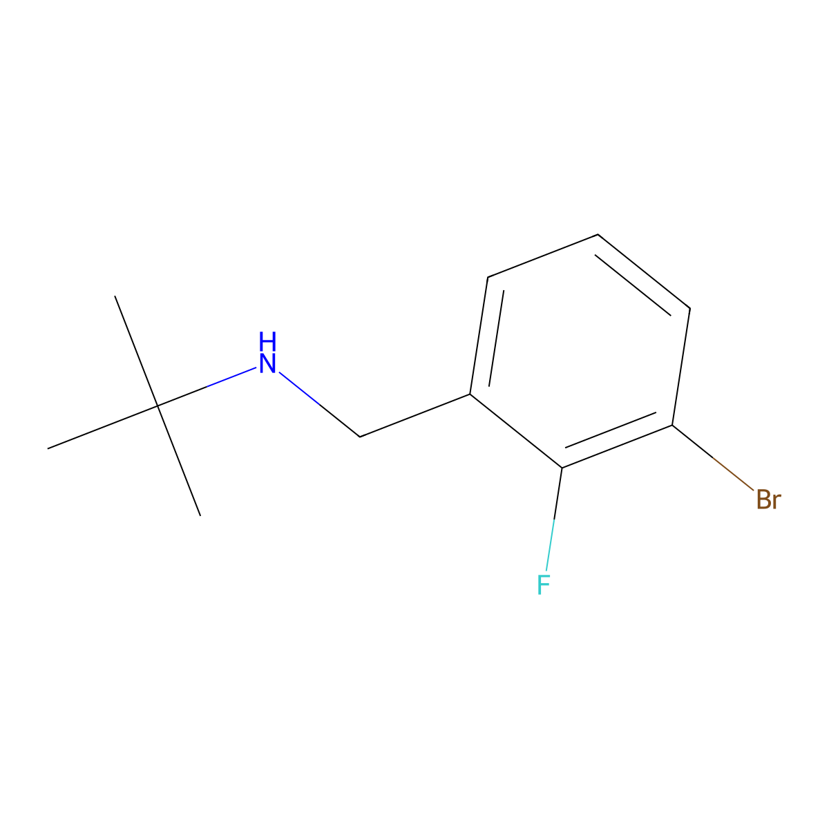 1-Bromo-3-(t-butylaminomethyl)-2-fluorobenzene molecular structure, CAS 1355247-91-4
