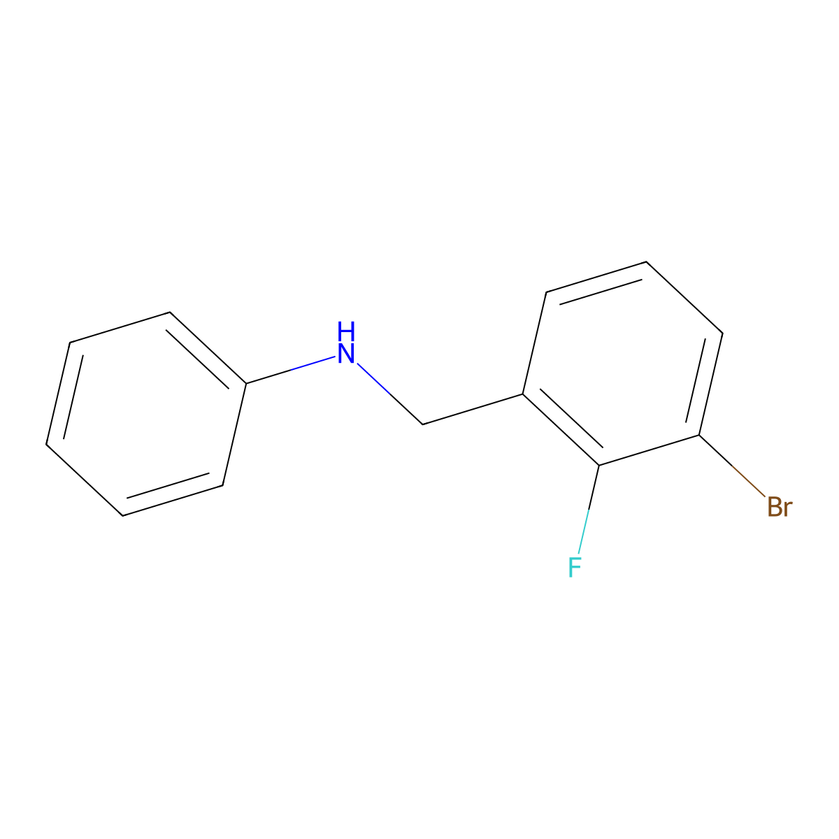 1-Bromo-2-fluoro-3-(phenylaminomethyl)benzene molecular structure, CAS 1355247-92-5