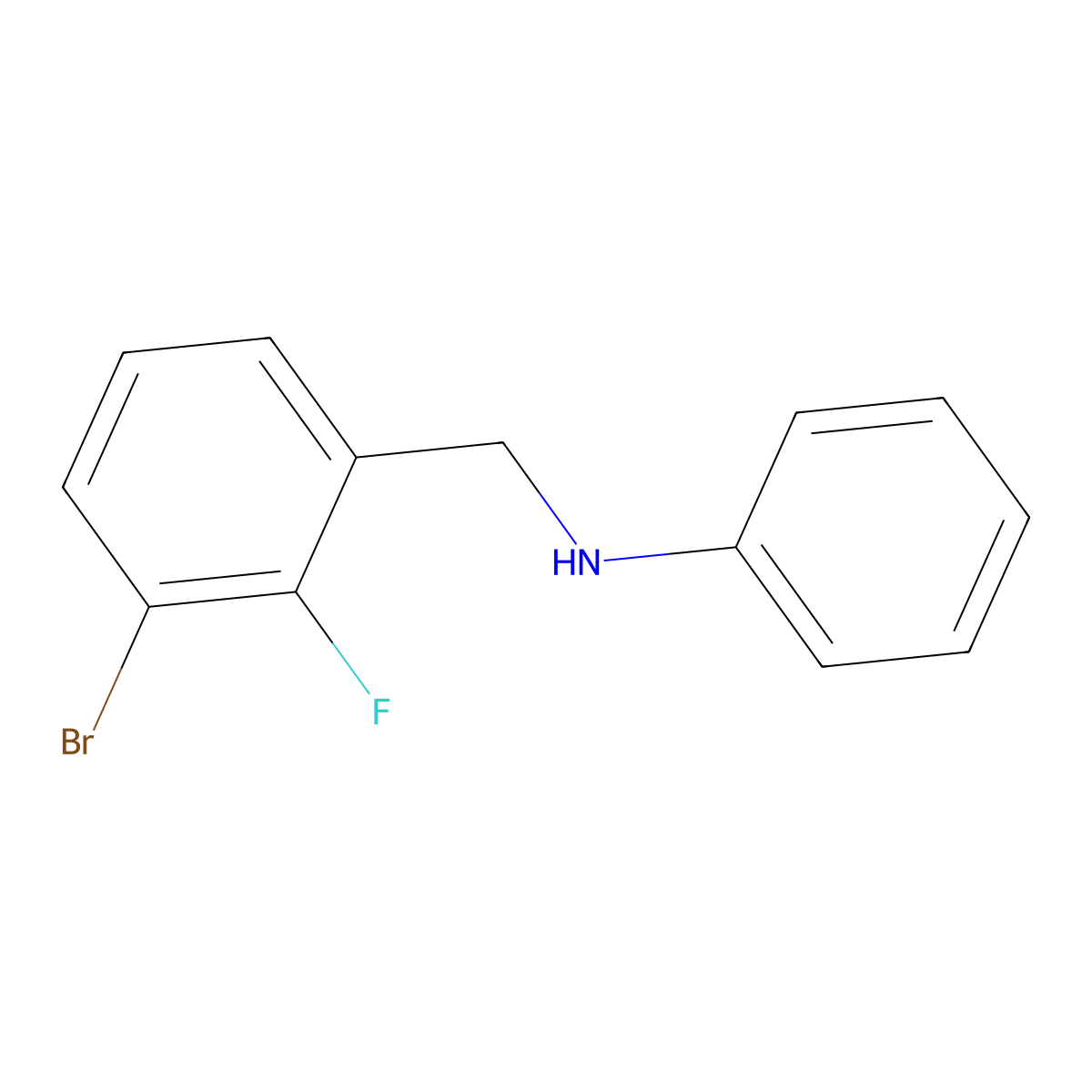 1-Bromo-2-fluoro-3-(phenylaminomethyl)benzene molecular structure, CAS 1355247-92-5