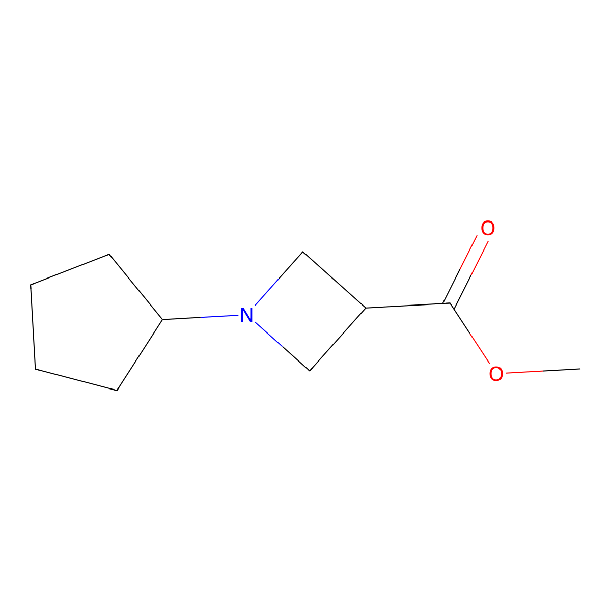 Methyl 1-cyclopentylazetidine-3-carboxylate molecular structure, CAS 1355247-97-0