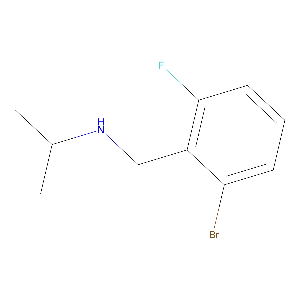 N-Isopropyl 2-bromo-6-fluorobenzylamine molecular structure, CAS 1355248-00-8