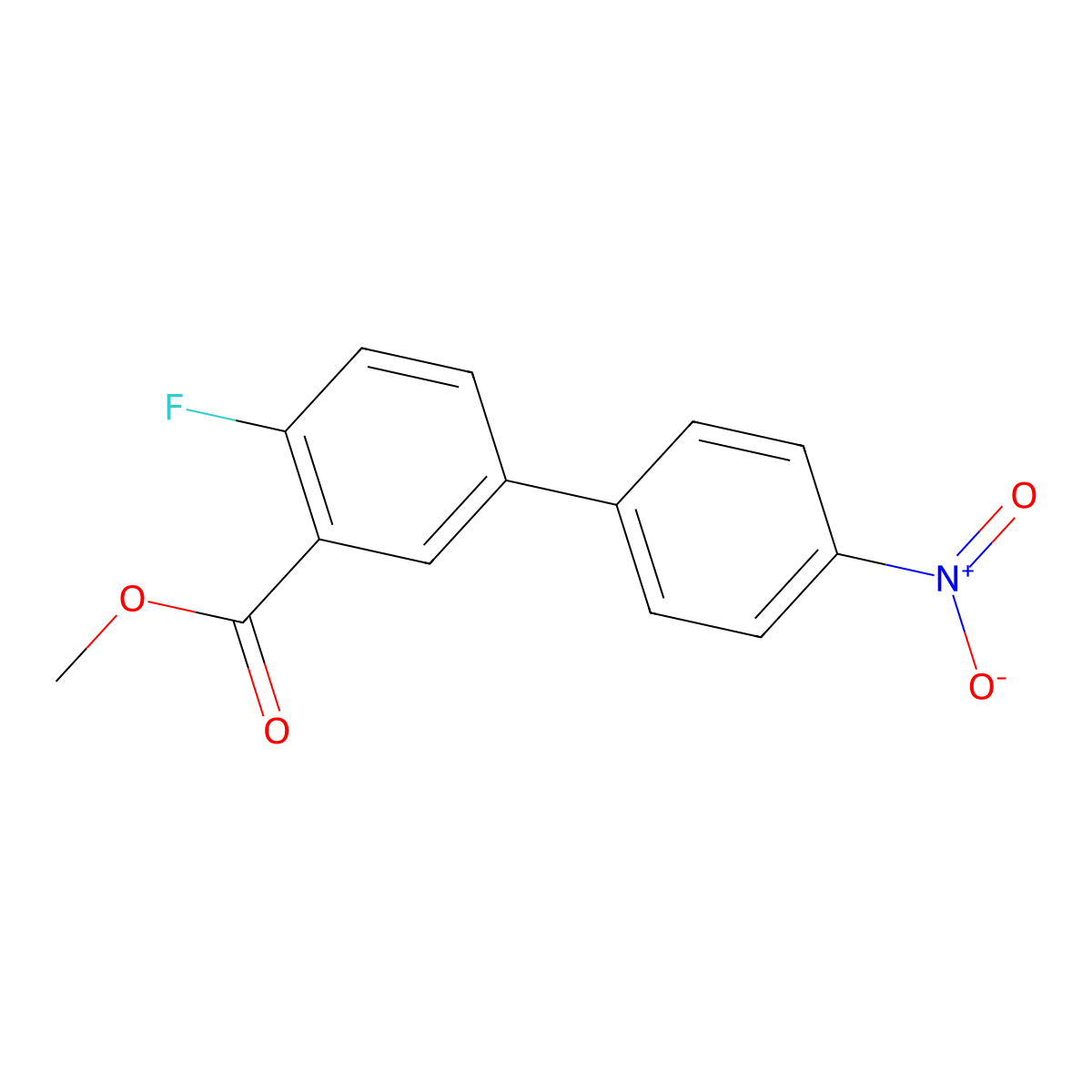 Methyl 2-fluoro-5-(4-nitrophenyl)benzoate molecular structure, CAS 1355248-03-1