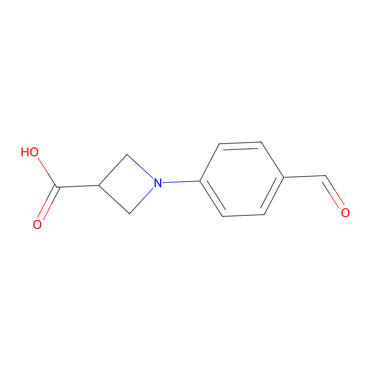 1-(4-Formylphenyl)azetidine-3-carboxylic acid molecular structure, CAS 1355248-05-3