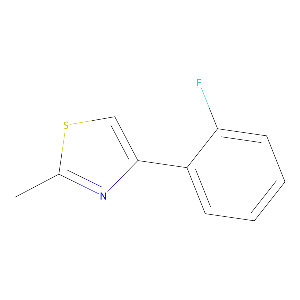 4-(2-Fluorophenyl)-2-methylthiazole molecular structure, CAS 1355248-06-4