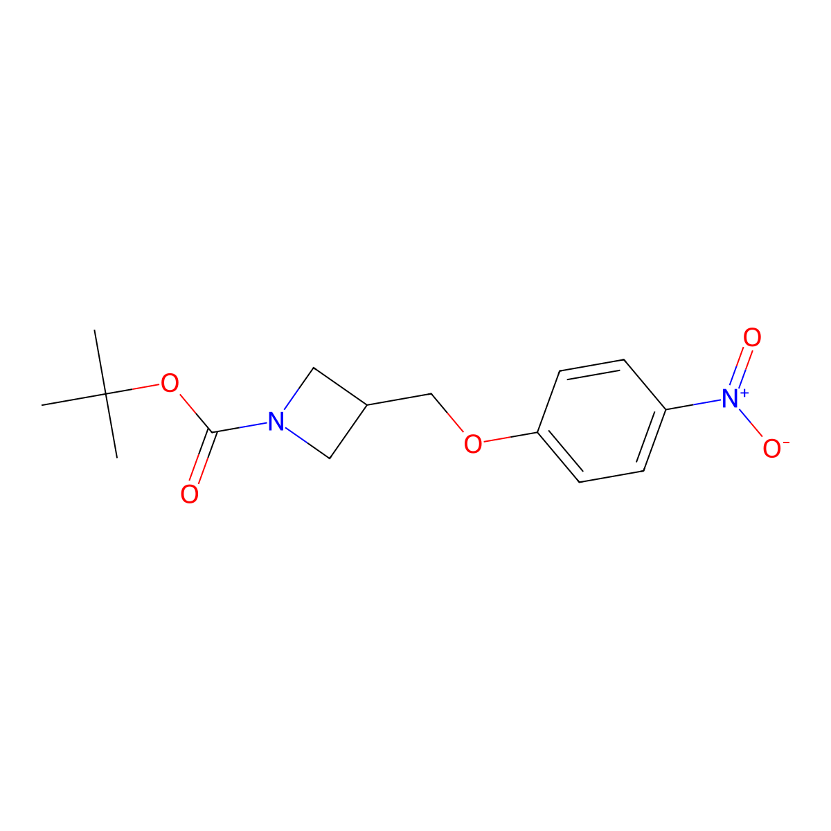 1-BOC-3-(4-nitrophenoxymethyl)azetidine molecular structure, CAS 1355248-07-5