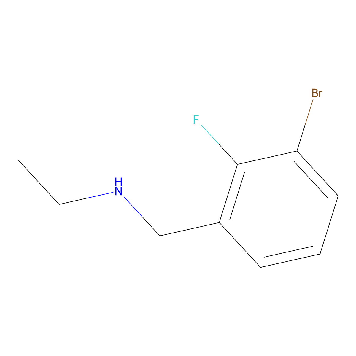 1-Bromo-3-(ethylaminomethyl)-2-fluorobenzene molecular structure, CAS 1355248-08-6