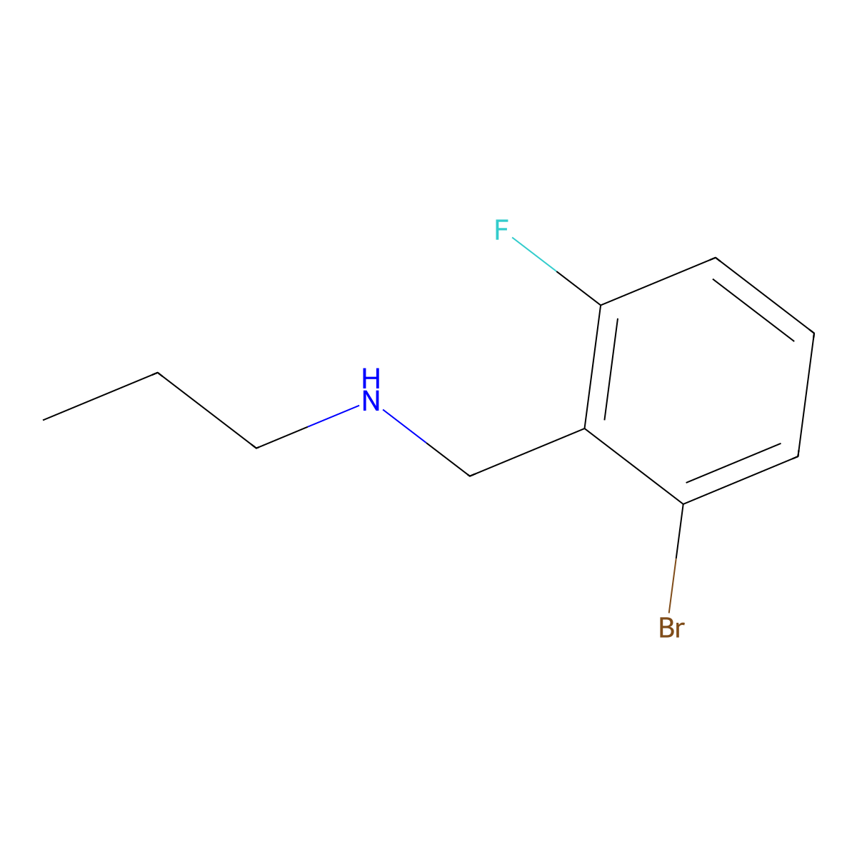 N-Propyl 2-bromo-6-fluorobenzylamine molecular structure, CAS 1355248-10-0