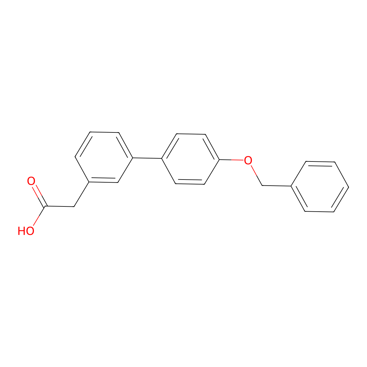 3-(4-Benzyloxyphenyl)phenylacetic acid molecular structure, CAS 1355248-18-8