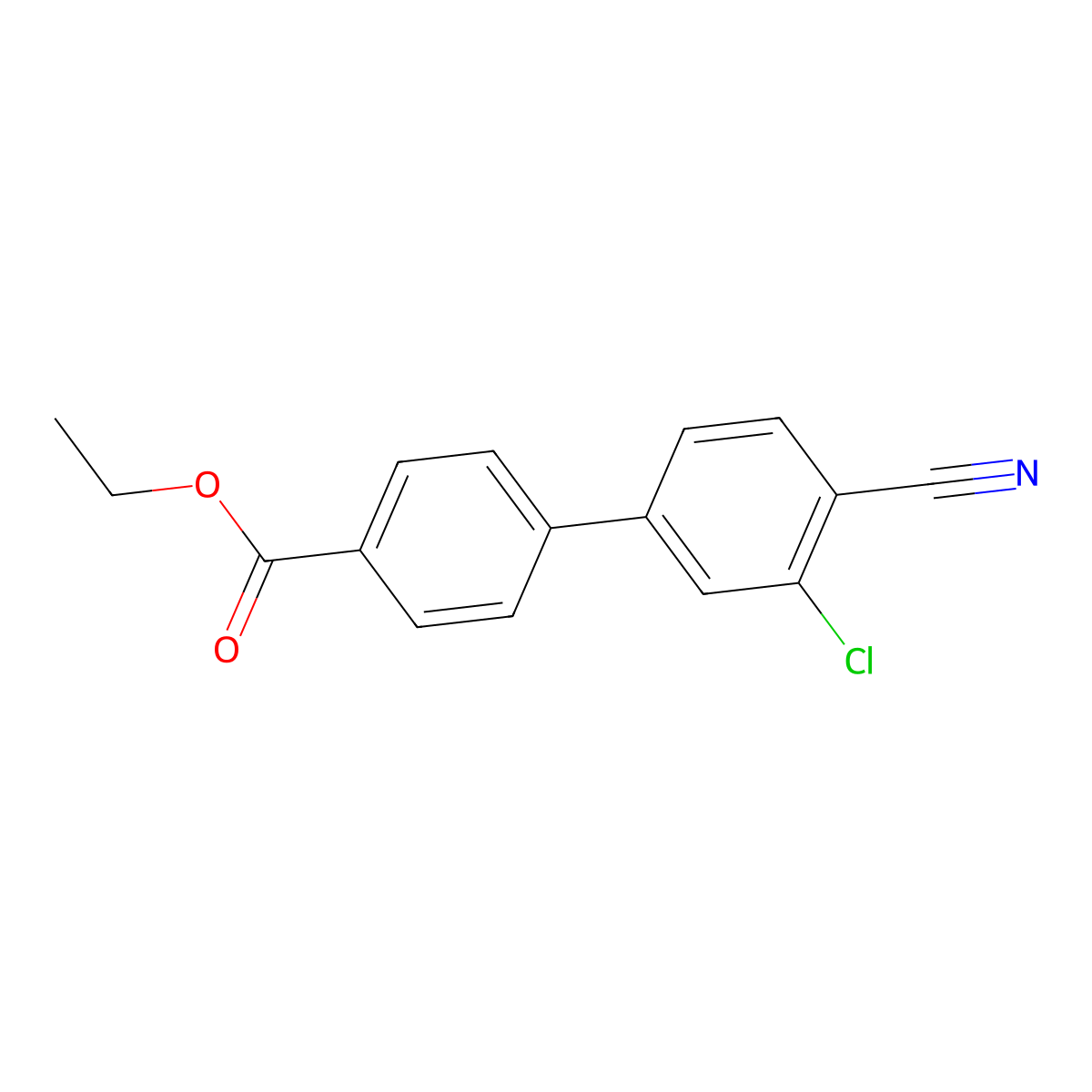 Ethyl 4-(3-chloro-4-cyanophenyl)benzoate molecular structure, CAS 1355248-20-2