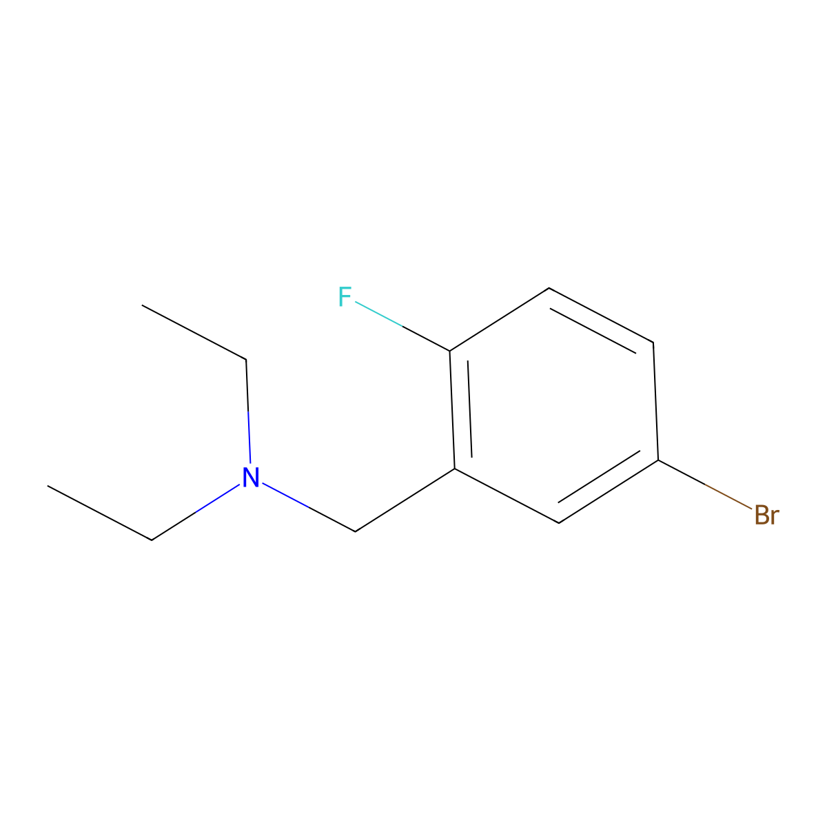 4-Bromo-2-(diethylaminomethyl)-1-fluorobenzene molecular structure, CAS 1355248-25-7