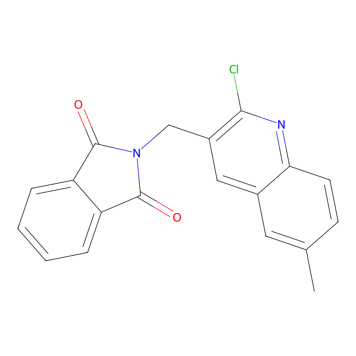 2-[(2-chloro-6-methylquinolin-3-yl)methyl]-2,3-dihydro-1H-isoindole-1,3-dione molecular structure, CAS 1355253-70-1