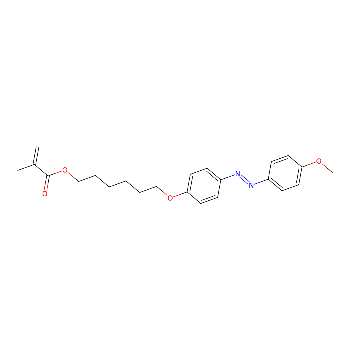 6-(4-((4-Methoxyphenyl)diazenyl)phenoxy)hexyl methacrylate molecular structure, CAS 135529-02-1